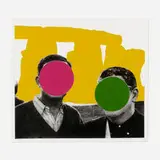 John Baldessari, Stonehenge (with Two Persons) Yellow, 2005, Mixografía print on handmade paper