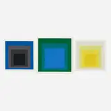 Three works from the Formulation : Articulation portfolio by Josef Albers, 1972, screenprint in colors, sold Oct 2022