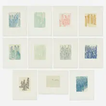 Tony Cragg, Figures, 1988, soft-ground etching in colors