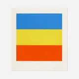 Ellsworth Kelly, Blue, Yellow, Red, 1970-1973, screenprint in colors