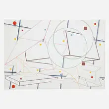 Stone Ridge #6 by Al Held, 1984, etching in colors, sold Oct 2022