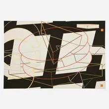 Stone Ridge #4 by Al Held, 1983, etching in colors, sold Oct 2022