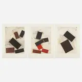 Joel Shapiro, Three works from the Crommelynck portfolio, 1990, etching and aquatint in colors on Hahnemühle