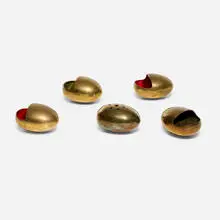 Hans Bunde, Collection of five tabletop articles, lacquered brass