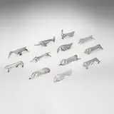 Édouard-Marcel Sandoz, Gallia animalier knife rests, set of twelve