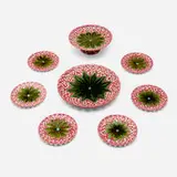 Villeroy and Boch, Collection of Majolica dinnerware with lily-of-the-valley, c. 1890, glazed porcelain