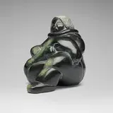 Manome Sago, Sitting Inuit Figure with Seal