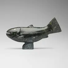Arctic Char Fish (Inuit sculpture) by Judas Ullulaq, sold Mar 2026