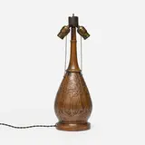 Handel, Lamp base with forest landscape, copper-plated metal