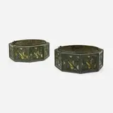 Bradley & attribution Hubbard, Palms overlay ferneries, pair