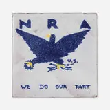 Gladding McBean, National Industrial Recovery Act (NRA) advertising plaque, c. 1933, glazed earthenware