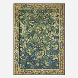 Art Nouveau Style, Flatweave carpet, hand-woven wool