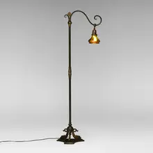 Oscar Bach, Floor lamp with Quezal shade