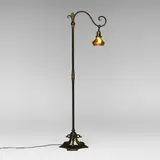 Oscar Bach, Floor lamp with Quezal shade