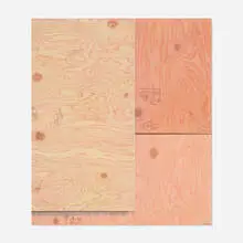 John Clem Clarke, Plywood, 1974, oil on canvas