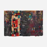 Terence David La Noue, Orient Express Sarajevo, 1986, mixed media on canvas