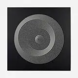 Marina Apollonio, Dinamica Circolare Cratere N, enamel on wood with rotating mechanism