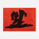 Wave by Robert Motherwell, 1989, lithograph on white Somerset mould-made paper, sold Sep 2016