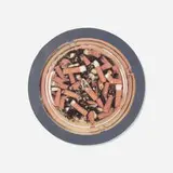 Home Sweet Home plate by Damien Hirst, 1996, transfer-printed porcelain, sold Sep 2016