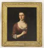Charles Jervas, Untitled, holding a sprig of jasmine Oil on canvas
