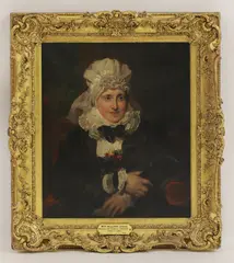 Sir Thomas Lawrence, Untitled, a nosegay of violets at her bosom Oil on canvas 75 x 62cm