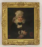 Sir Thomas Lawrence, Untitled, a nosegay of violets at her bosom Oil on canvas 75 x 62cm