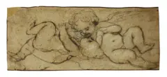 Untitled by François Boucher, 1703-1770) Putti at play Pen and ink 6 x 13cm, sold Jul 2020