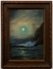 George H. Flavelle, Seascape Nocturne, c.1930s, watercolor on paper