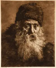 Hermann Struck, Old Bearded Jewish Man, c.1901, etching on paper