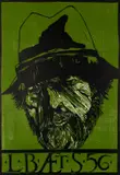 Leonard Baskin, LB AET S 56 [Self Portrait at 56], c.1978, woodcut in green and black on laid paper