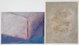 Pair of Abstracts: Partially Fused and Specific Delimination by Charles Battaglini, acrylic on paper, offered Feb 2022