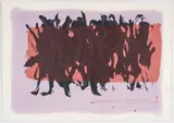 Dan Christensen, pair of prints: Shanidar and Kansas City, screenprints printed in colors, c.1979; Shanidar image measures 27 x 39 with sheet size 29.75 x 42 inches