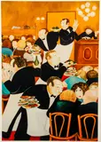 Beryl Cook, Chartiers, serigraph printed in colors
