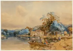 The Thames Near Goring by Henry Jutsum, watercolor, offered Dec 2021