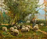 Alfred Bryan Wall, Grazing Sheep, undated