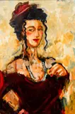 Clifford Bailey, Red Velvet, oil on canvas