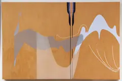 Pink Mist by Kathryn Baines, 2006, acrylic on maple board, offered Dec 2021