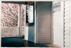 Alice Dalton Brown, Porch in Spring, 1988, pastel on paper