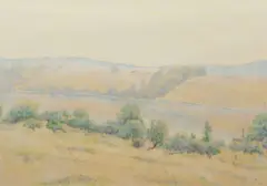 Heat Haze-Solon Pond by Ray Ciarrochi, 1986, pastel, offered Dec 2021