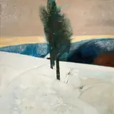 René Genis, Neige a la Grande Pente, oil on canvas