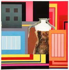 Contamination 1 by Peter Halley, 2002, lithograph and screenprint in colors, offered Dec 2021