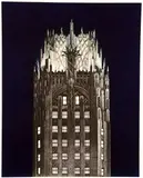 Richard Haas, Title: General Electric Building, 2005, etching and aquatint, pencil