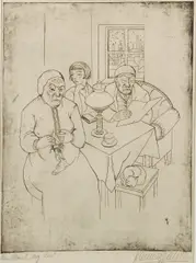 Hanns Kralik, Der Abend [The Evening], 1928, etching on paper