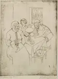 Hanns Kralik, Der Abend [The Evening], 1928, etching on paper