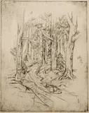 Hanns Kralik, Der Wald [The Forest], 1928, etching on paper