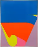Sven Lukin, Untitled (Bimorphic Abstraction Blue and Orange), 1969, silkscreen printed in colors, ink