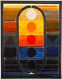 S. H. Raza, Five Elements, 2008, lithograph printed in colors, Height: 36.23 in. (92 cm) Width: 28.75 in. (73 cm), pencil