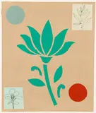 Dan Rizzie, Flower , 1998, monoprint, with printed