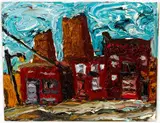 Arnold Sharrad, Red Hook (Brooklyn), 2007, oil and heavy impasto on artist's board