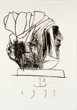 Leonard Baskin, Leader, 1971, lithograph, 31 × 21 inches, pencil